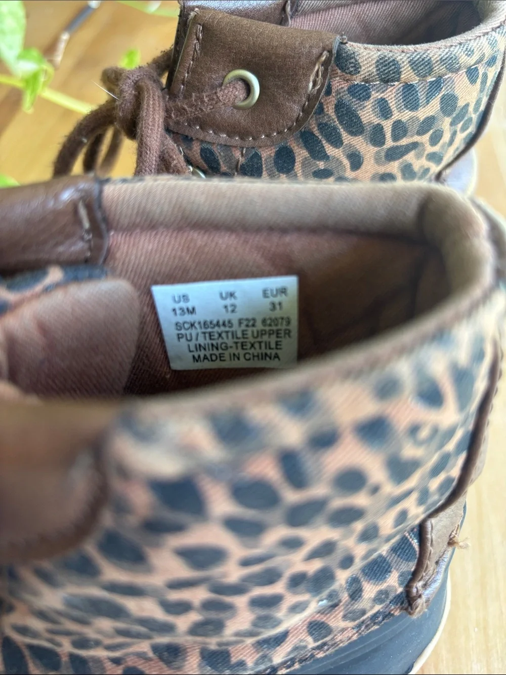 Sperry Kids Leopard Print Rain Boots - Brown and Black